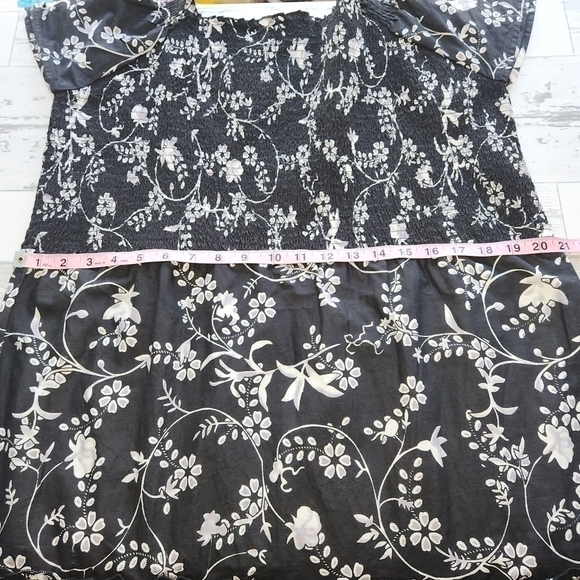 THE GOLDEN GLOBE CLOTHING BLACK TIERED MAXI DRESS 100% COTTON Size 1X NWT - Picture 6 of 11